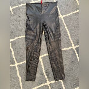 Spanx Faux Leather Moto Leggings